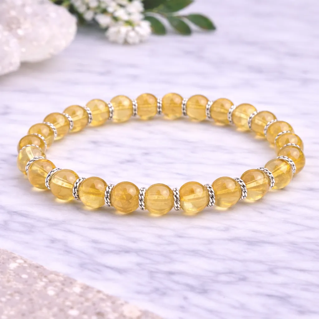 Smoky Quartz 925 Silver Bracelet